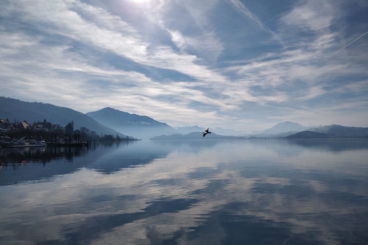 Lake Zug on a calm morning